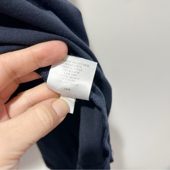 Eileen Fisher Jersey Tank Dress Tunic Size Small Navy Blue Asymmetrical Hem - Picture 12 of 15